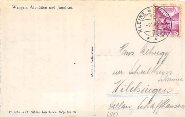 Wengen, Alphütten und Jungfrau