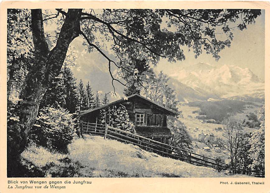 Wengen, Blick gegen Jungfrau, J.Gaberell