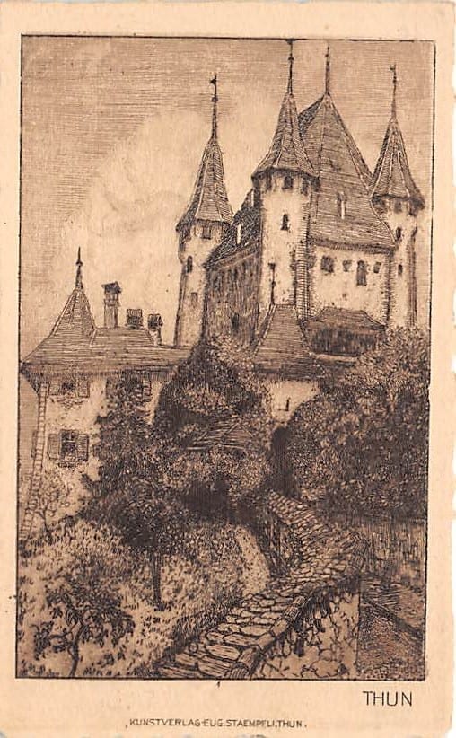 Thun, Schloss, Kunstverlag Eug. Stämpfli Thun