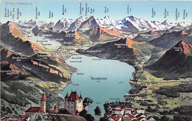 Thunersee, Panoramakarte