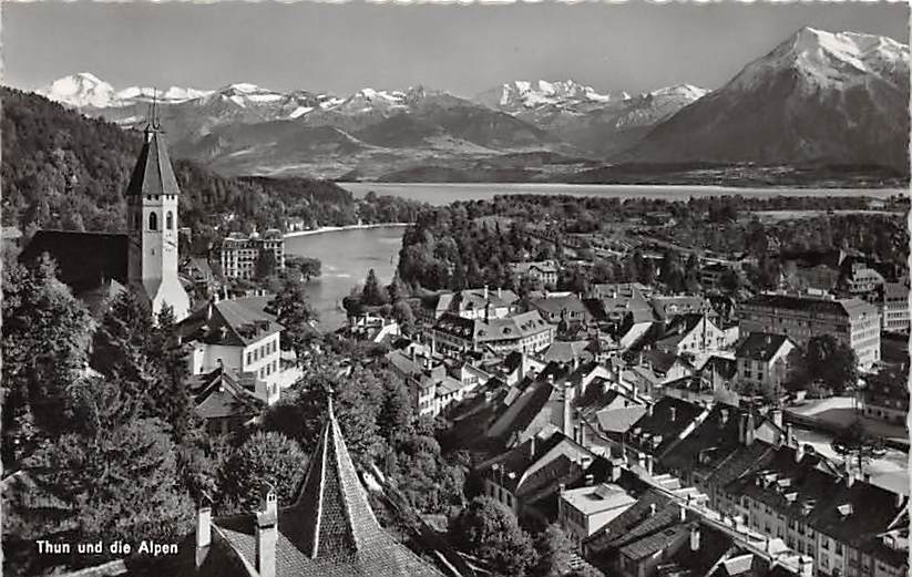 Thun, und die Alpen