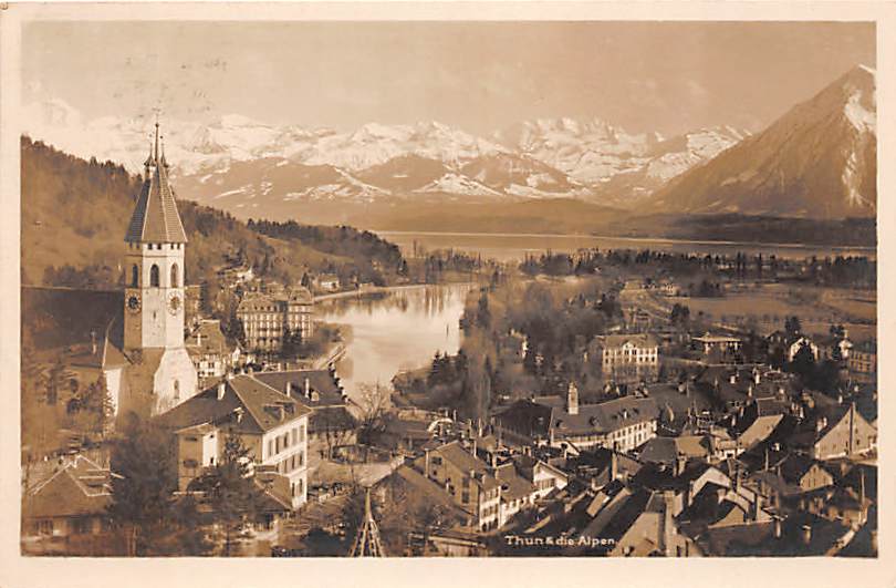 Thun, und die Alpen