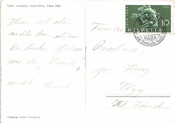 Thun, kant. bernische Ausstellung 1949
