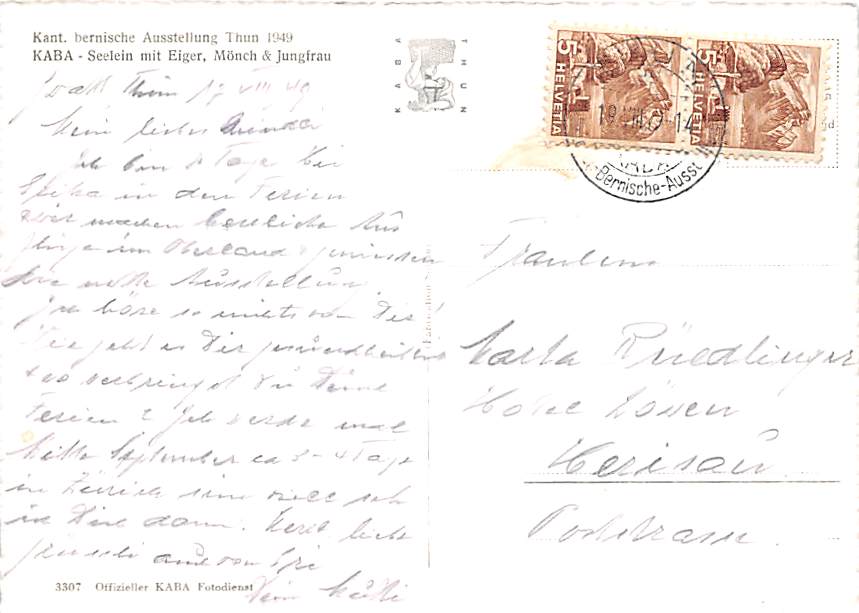 Thun, kant. bernische Ausstellung 1949, KABA Seelein