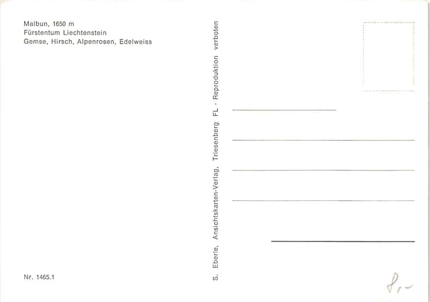 LIE - Malbun, Gemse, Hirsch, Alpenrose, Edelweiss