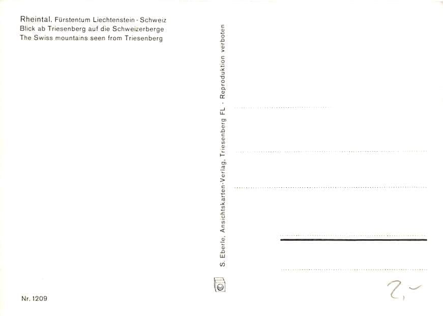 LIE - Triesenberg, Blick ab Triesenberg, Rheintal