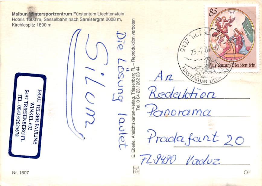 LIE - Malbun, Sesselbahn nach Sareisergrat