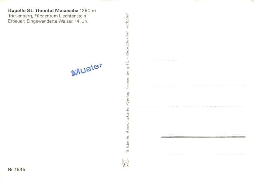 LIE - Triesenberg, Kapelle St.Theodul Masescha