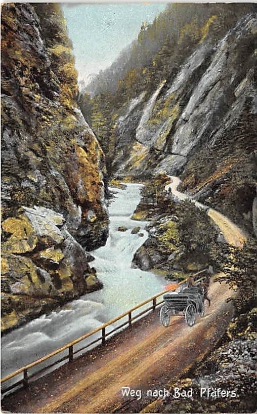 Bad Pfäfers, Weg nach Bad Pfäfers, Kutsche