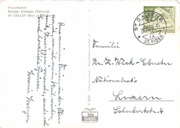 St.Gallen, Kurhaus Oberwaid, Flugaufnahme