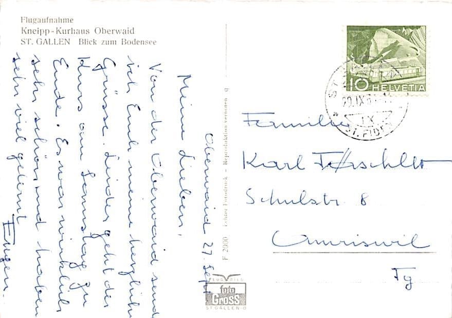 St.Gallen, Kurhaus Oberwaid, Flugaufnahme