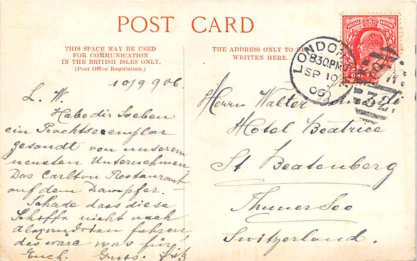 London, Pall Mall, The Carlton Hotel