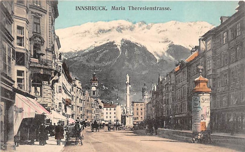 Innsbruck, Maria Theresienstrasse, belebt