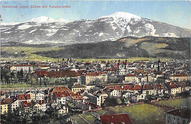 Innsbruck, gegen Süden mit Patscherkofel