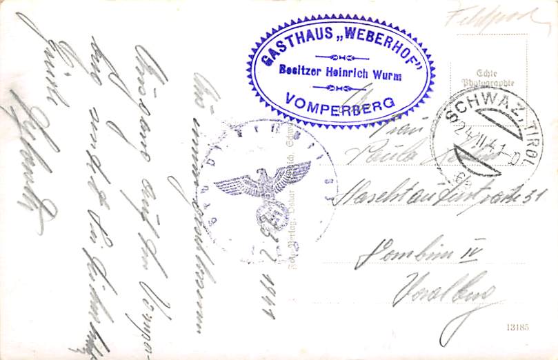 Vomperberg, Wurm's Gasthof