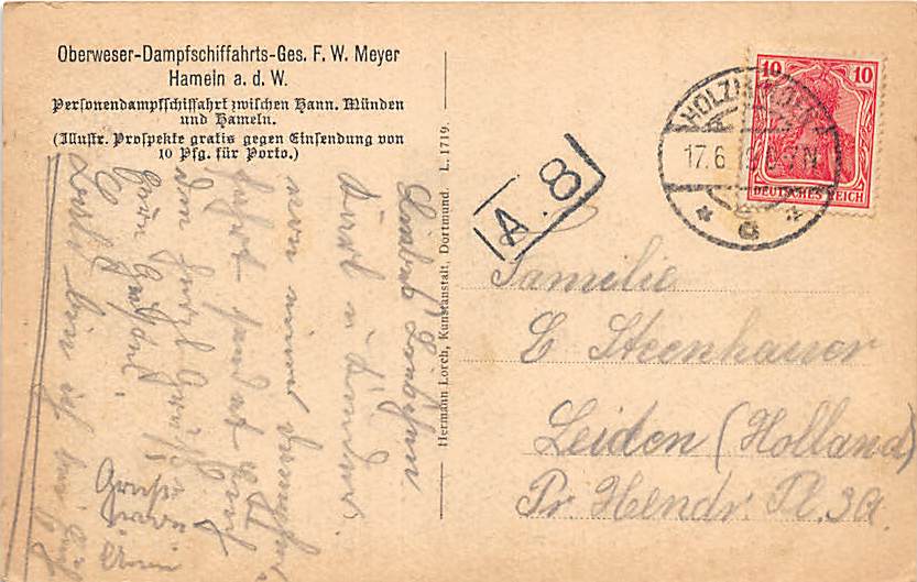 Carlshafen, Weserbrücke, Dampfschiff