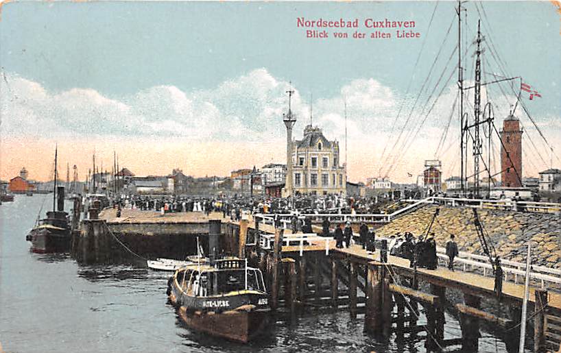 Cuxhaven, Nordseebad, Blick von der alten Liebe