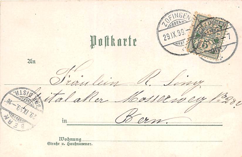 Frankfurt a.M., Thee Schmitdt, Werbekarte