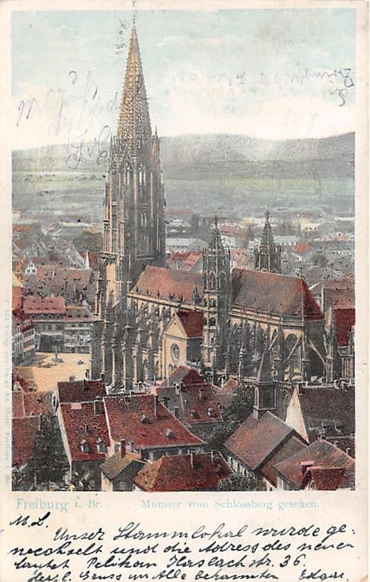 Freiburg i.B., Münster vom Schlossberg gesehen
