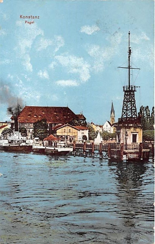 Konstanz, Pegel, Dampfschiff