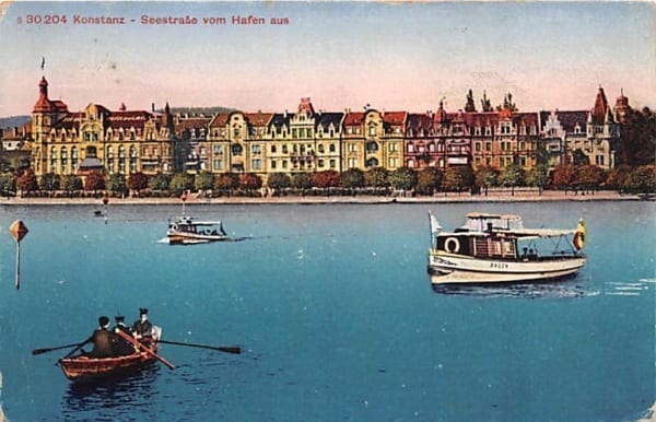 Konstanz, Seestrasse vom Hafen aus