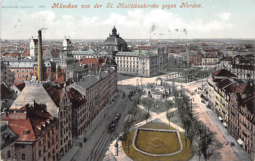 München, von der St.Matthäuskirche gegen Norden
