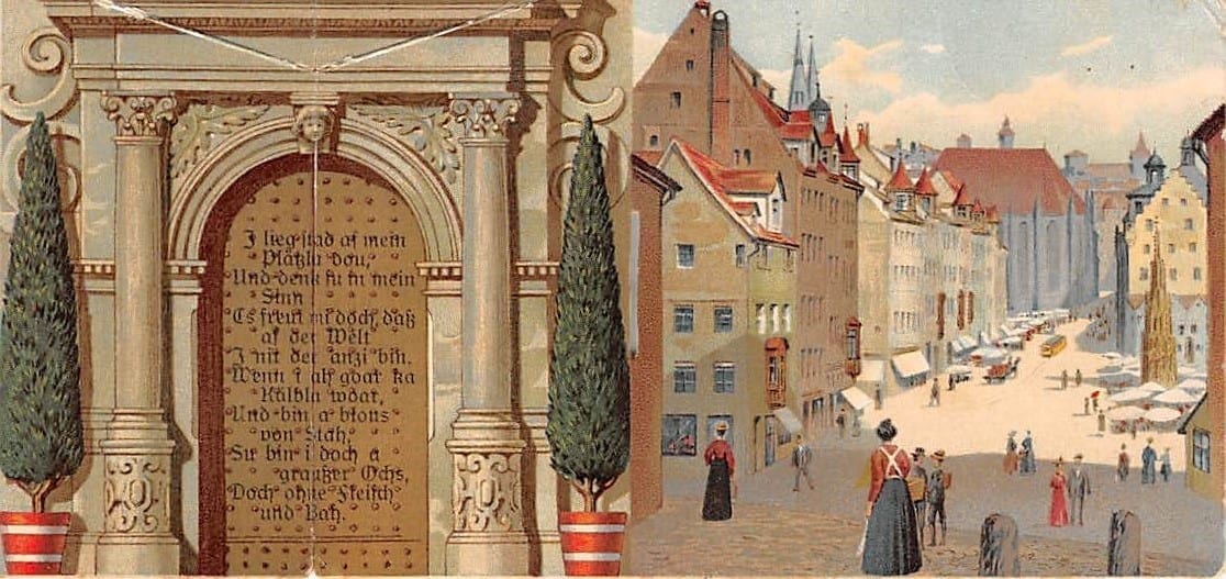 Nürnberg, Gruss aus Nürnberg, Faltkarte