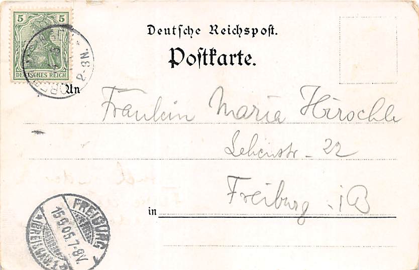 Oberrimsingen, Gasthaus zum Löwen, Schloss, Litho