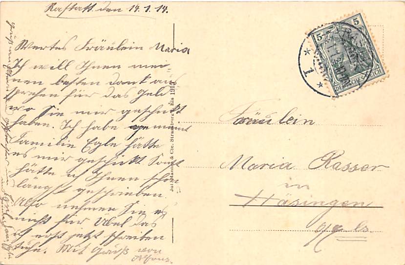 Rastatt, Kaiserstrasse und kath. Kirche