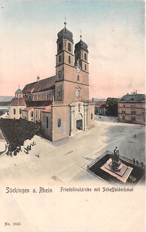 Säckingen am Rhein, Fridolinskirche, Scheffeldenkmal