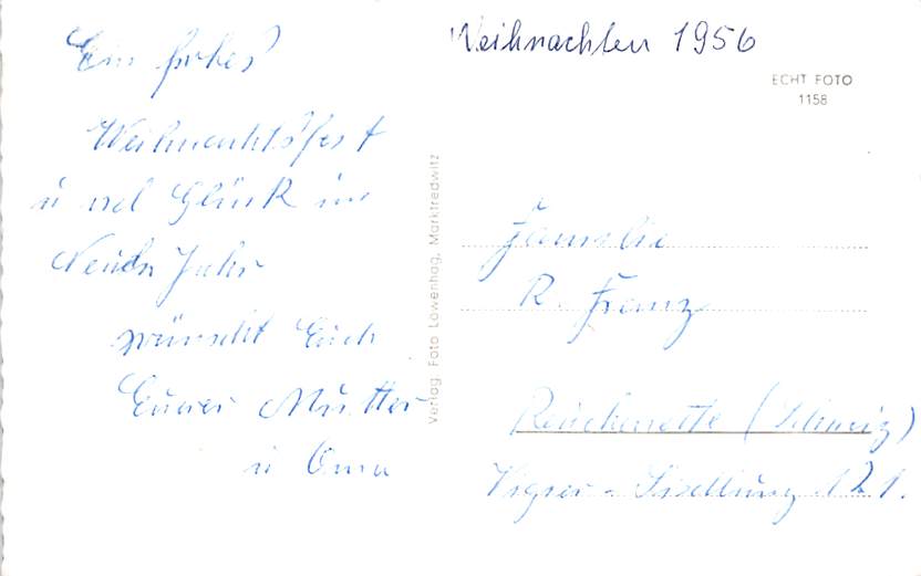 Selb Bayern, Weihnachtsabend in Selb