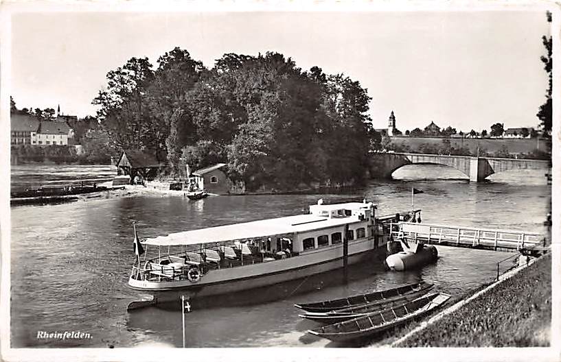 Rheinfelden, mit Brücke und Burgkastell, Schiff