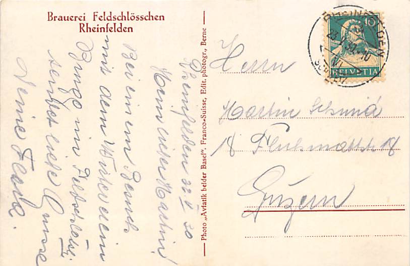 Rheinfelden, Brauerei Feldschlösschen