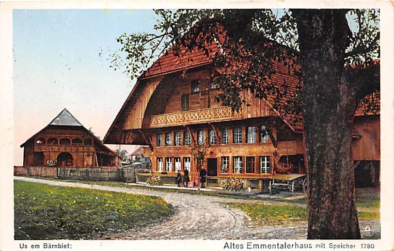 Emmental, Altes Emmentalerhaus mit Speicher