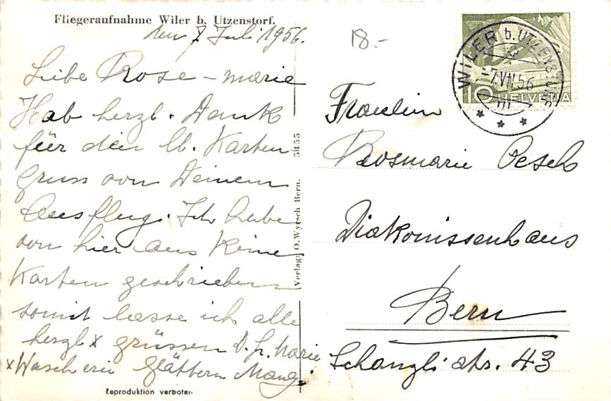 Wiler, bei Utzenstorf, Fliegeraufnahme