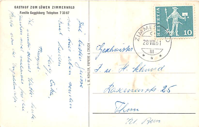 Zimmerwald, Gasthof zum Löwen