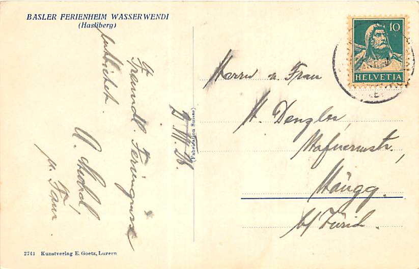 Hasliberg, Basler Ferienheim Wasserwendi