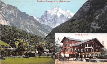 Zweilütschinen, Hotel Bären, Wetterhorn