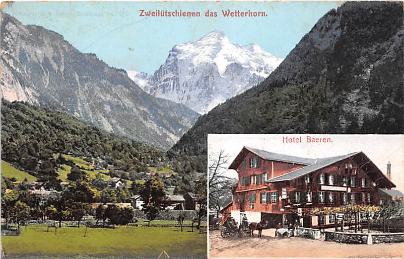 Zweilütschinen, Hotel Bären, Wetterhorn