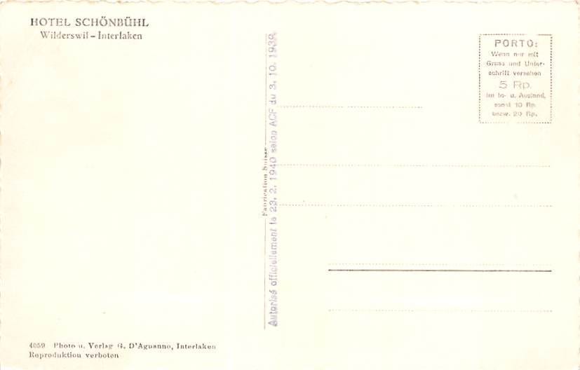 Wilderswil, bei Interlaken, Hotel Schönbühl
