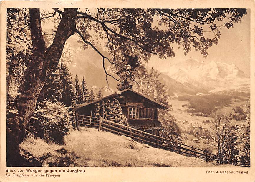 Wengen, Blick gegen Jungfrau, J.Gaberell