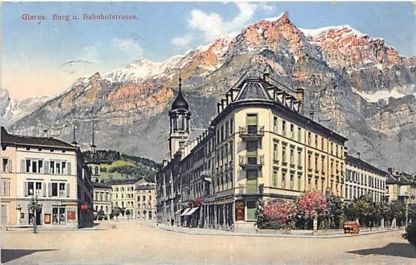 Glarus, Burg- und Bahnhofstrasse