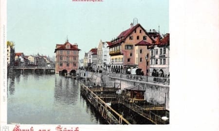 Zürich, Rathausquai, Gruss aus Zürich