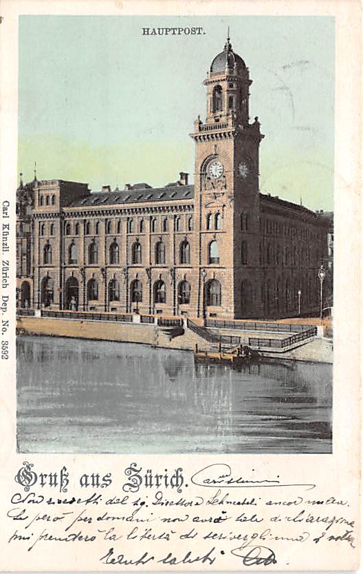 Zürich, Hauptpost, Gruss aus Zürich