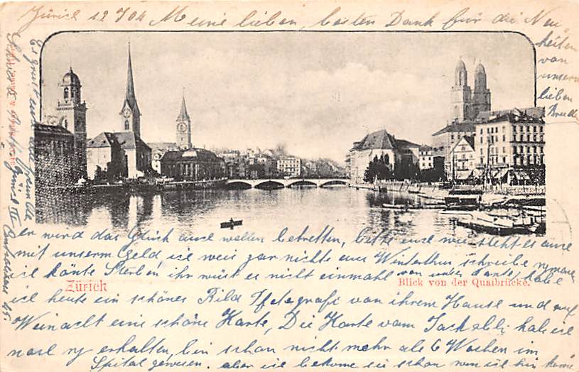 Zürich, Blick von der Quaibrücke