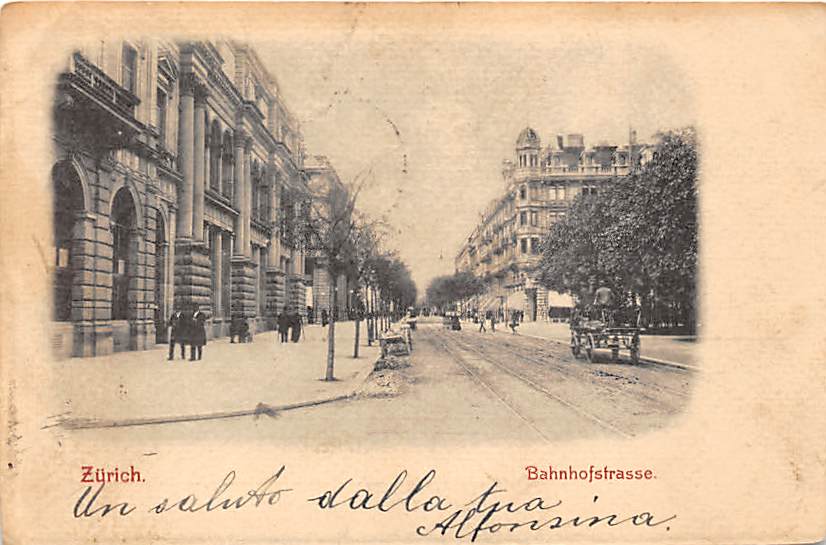 Zürich, Bahnhofstrasse, Kutsche
