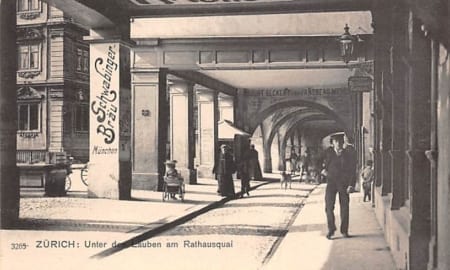 Zürich, unter den Lauben am Rathausquai