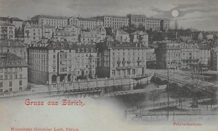 Zürich, Polytechnikum, Gruss aus Zürich, Litho