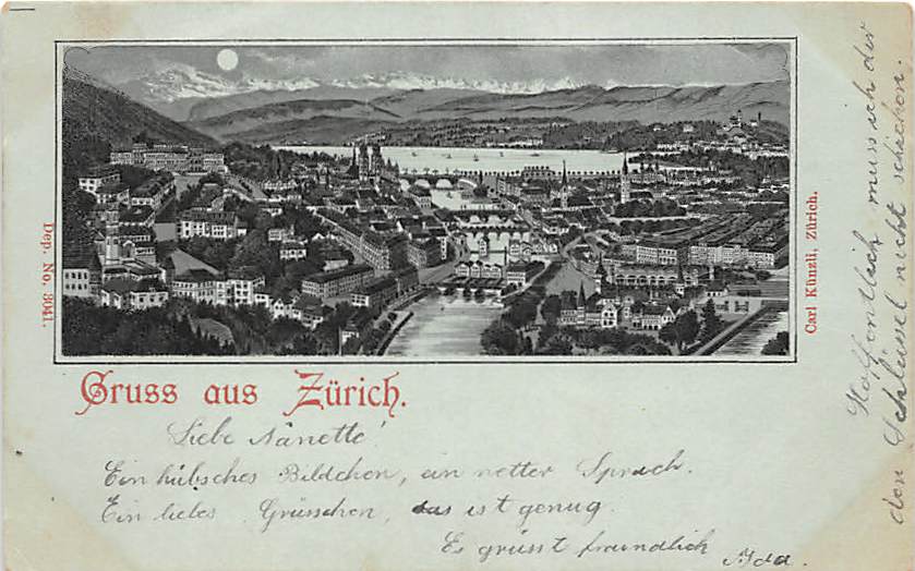 Zürich, Gruss aus Zürich, Litho