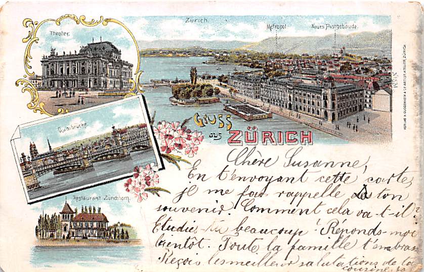 Zürich, Theater, Restaurant Zürichhorn, Litho